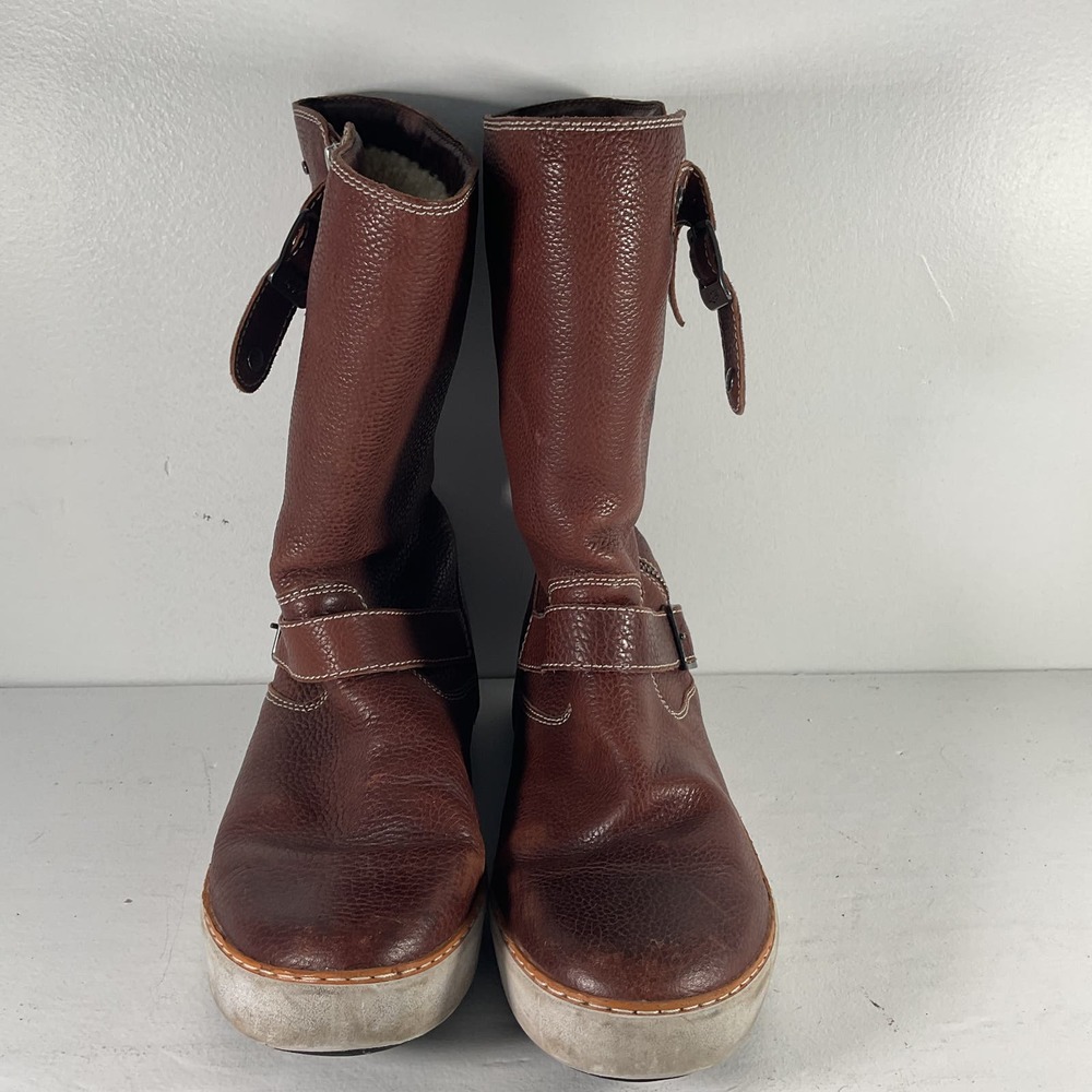 Brown Leather Women's Boots - Picture 2 of 9